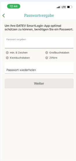 Passwortvergabe